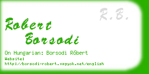 robert borsodi business card